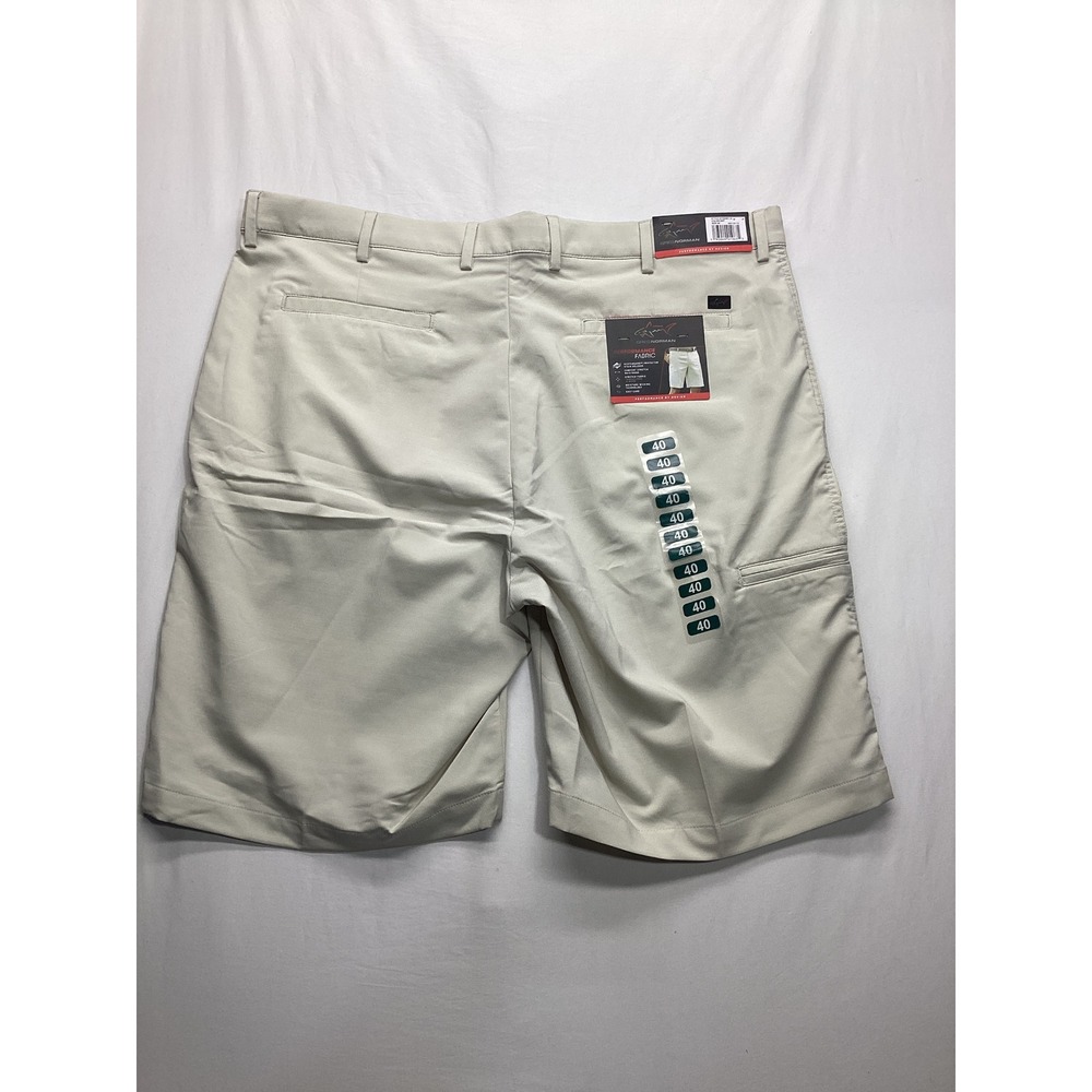 Greg Norman Mens Performance Golf Short Stone Beige Stretch Size 40 new with tag